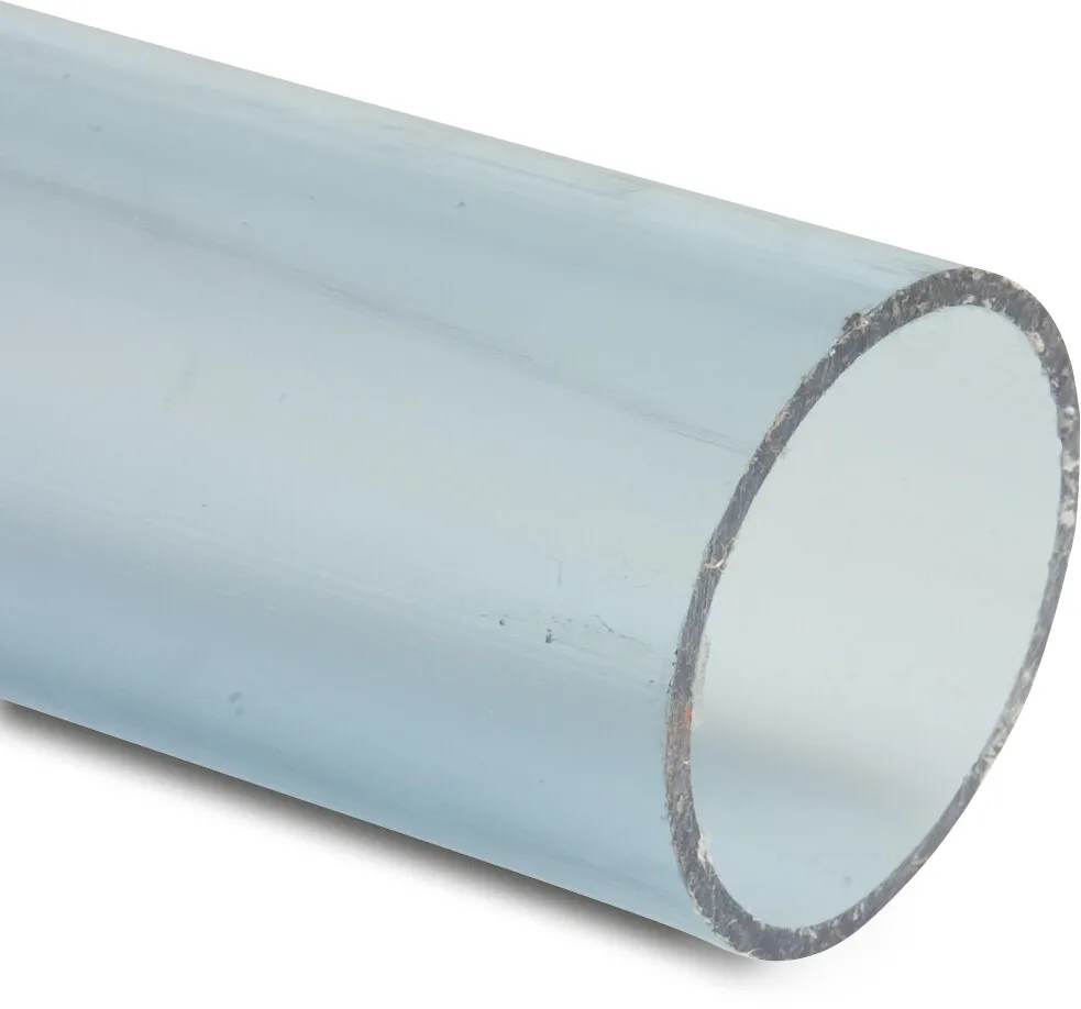 Pressure pipe PVC-U 63 mm x 4,7 mm plain ISO-PN16 transparent 5m
