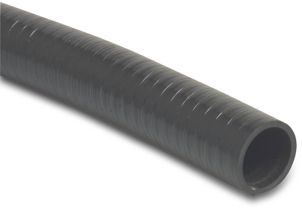 Profec Spiral Saugschlauch PVC 25 mm x 31,2 mm 5bar 0.6bar Schwarz 30m Typ Megaquatic Medium