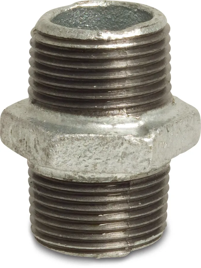 Profec Nr. 280 Nipple cast iron galvanised 1 1/2" male thread 25bar DVGW