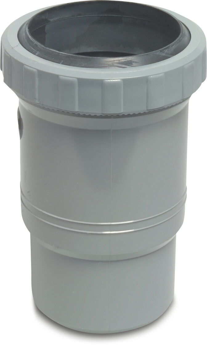 Drainage sliding socket PVC-U 110 mm glue socket x ring seal grey