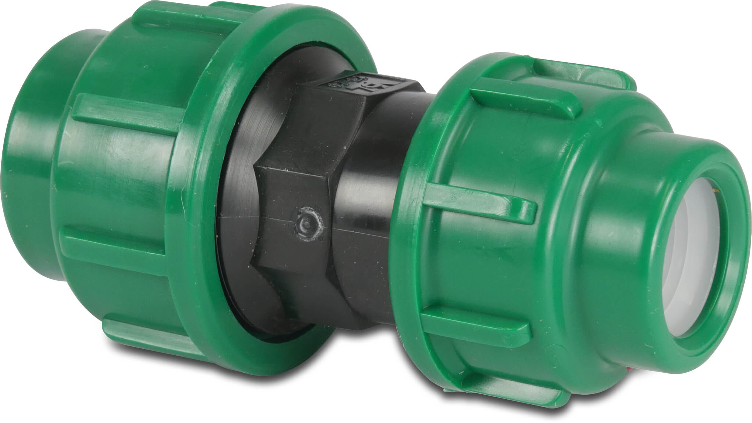 VDL Reducing coupler PP 75 mm x 50 mm compression 10bar black/green