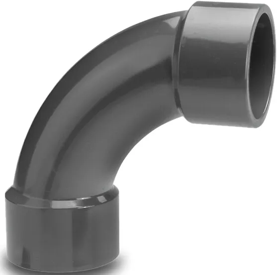 VDL Bend 90° PVC-U 40 mm glue socket 16bar grey