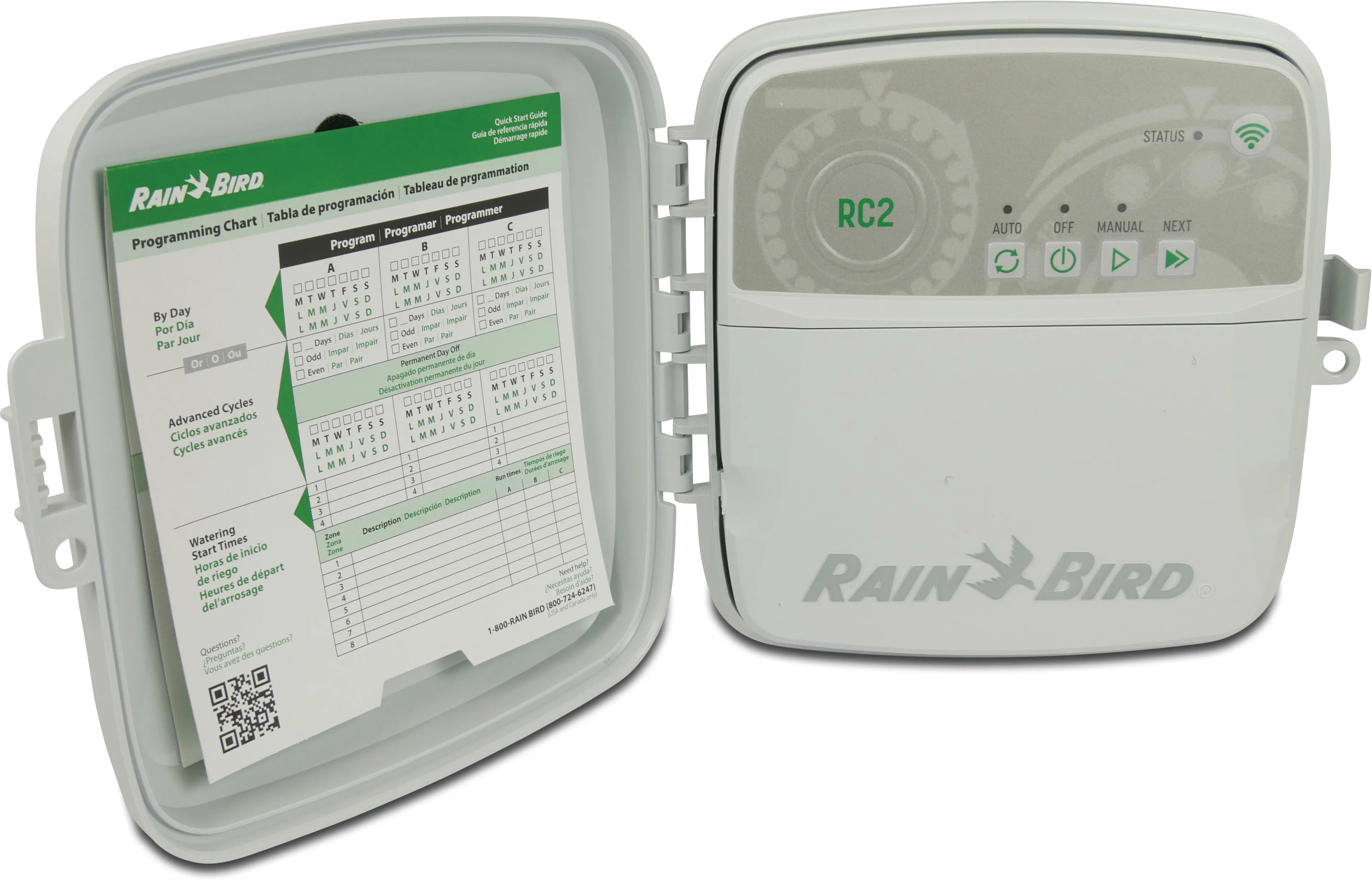Rain Bird Irrigation controller 24VAC white type RC2 Wi-Fi compatible 8 stations