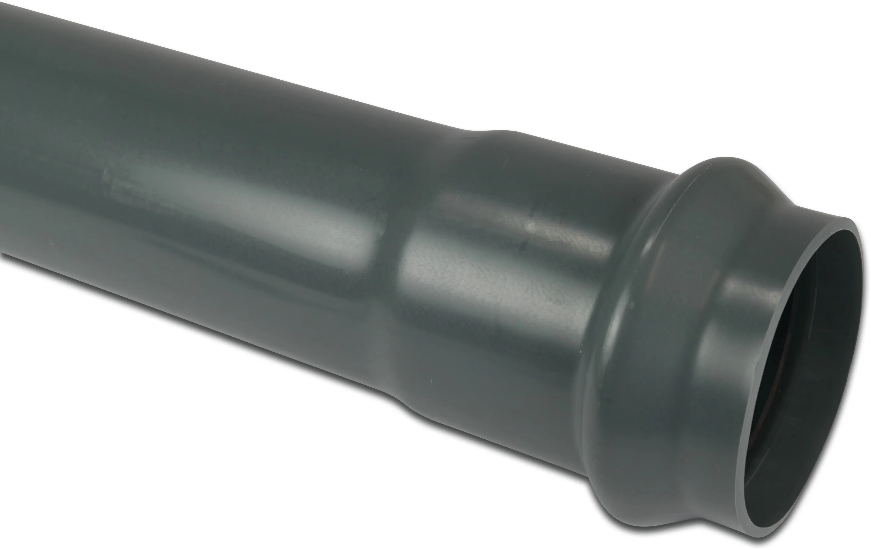 Drukbuis PVC-U 90 mm x 3,5 mm manchet x glad 16bar ISO-PN8 grijs 5m