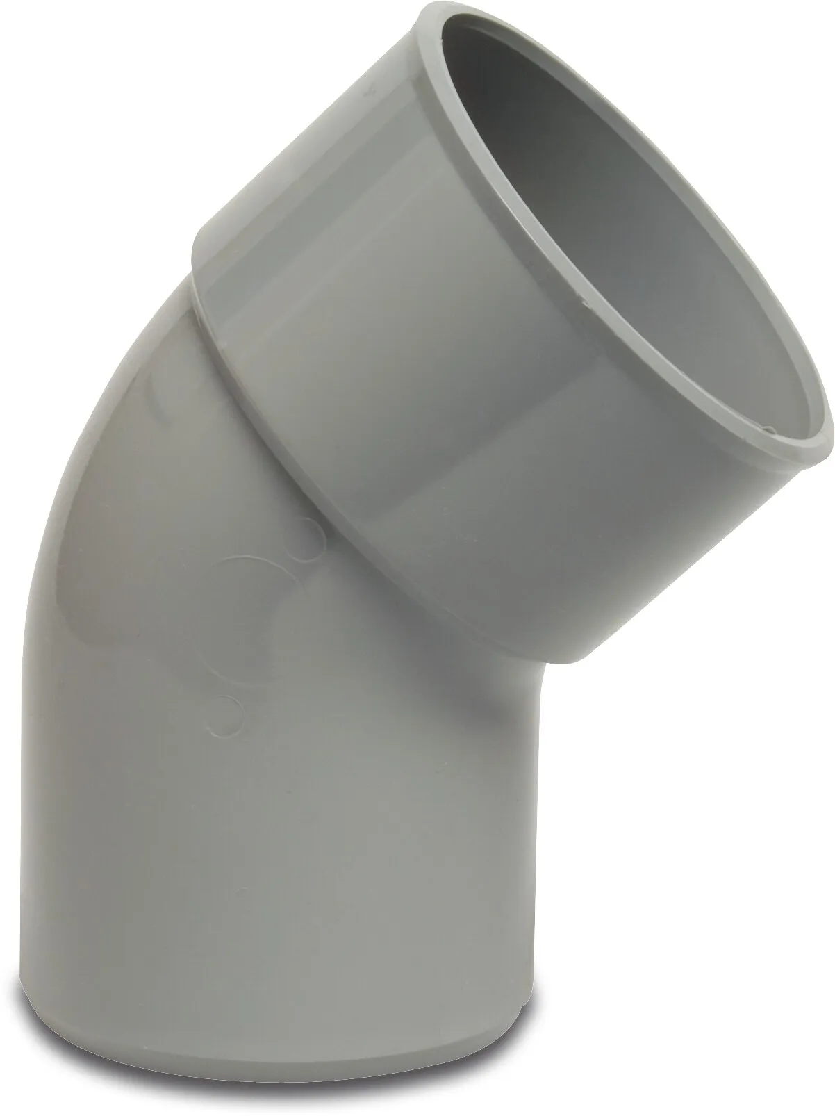 Drainage bend 45° PVC-U 90 mm glue socket x spigot grey KOMO