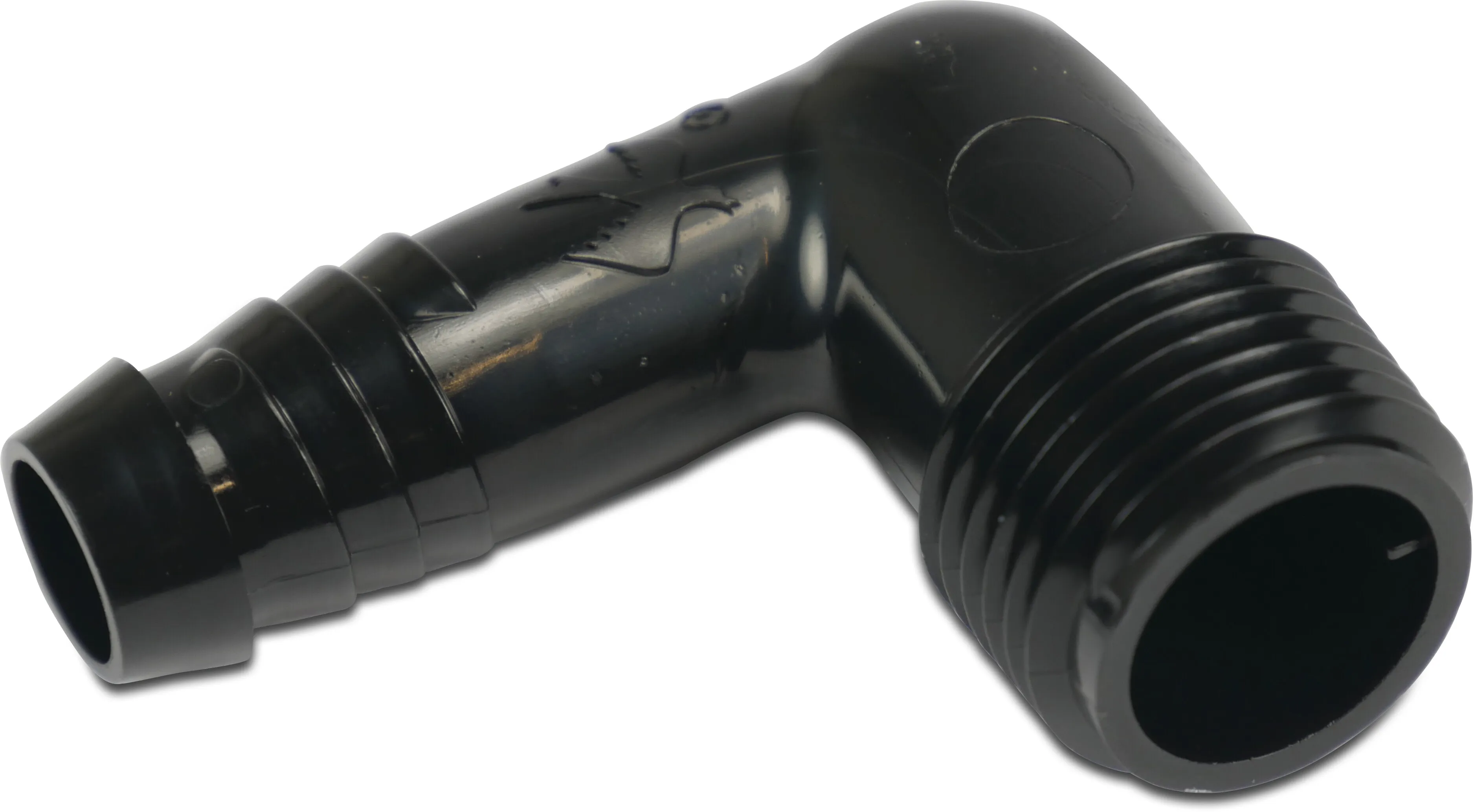 Rain Bird Elbow 90° PP 1/2" x 17,5 mm male thread x barbed 5,5bar black type SPX Flex