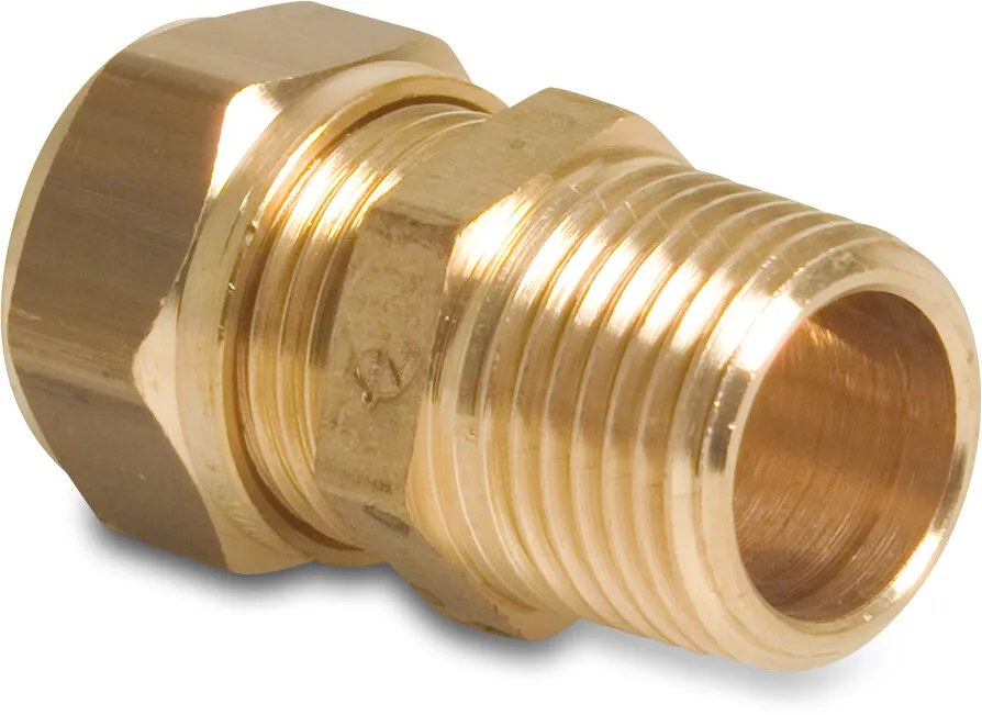 Embout filete laiton 28 mm x 1" à serrer x filetage mâle KIWA/GASTEC L1