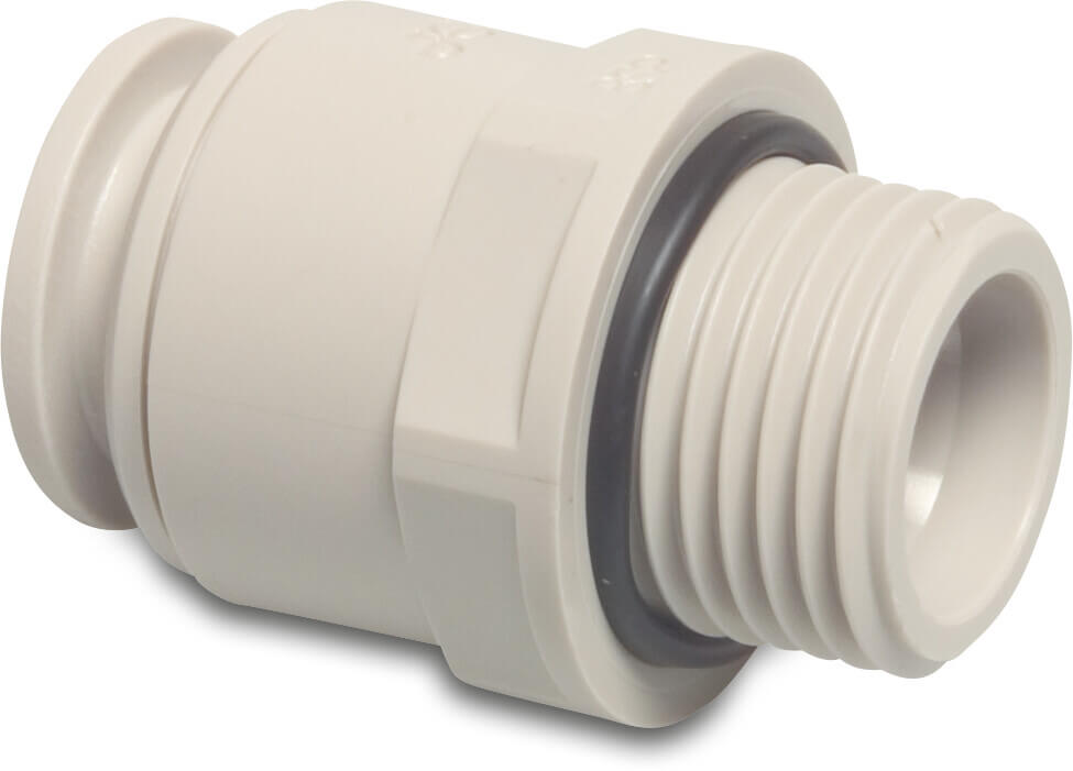 Speedfit Übergangsnippel POM 15 mm x 1/2" Einsteck x Außengewinde 10bar Grau DVGW/KIWA/WRAS P1