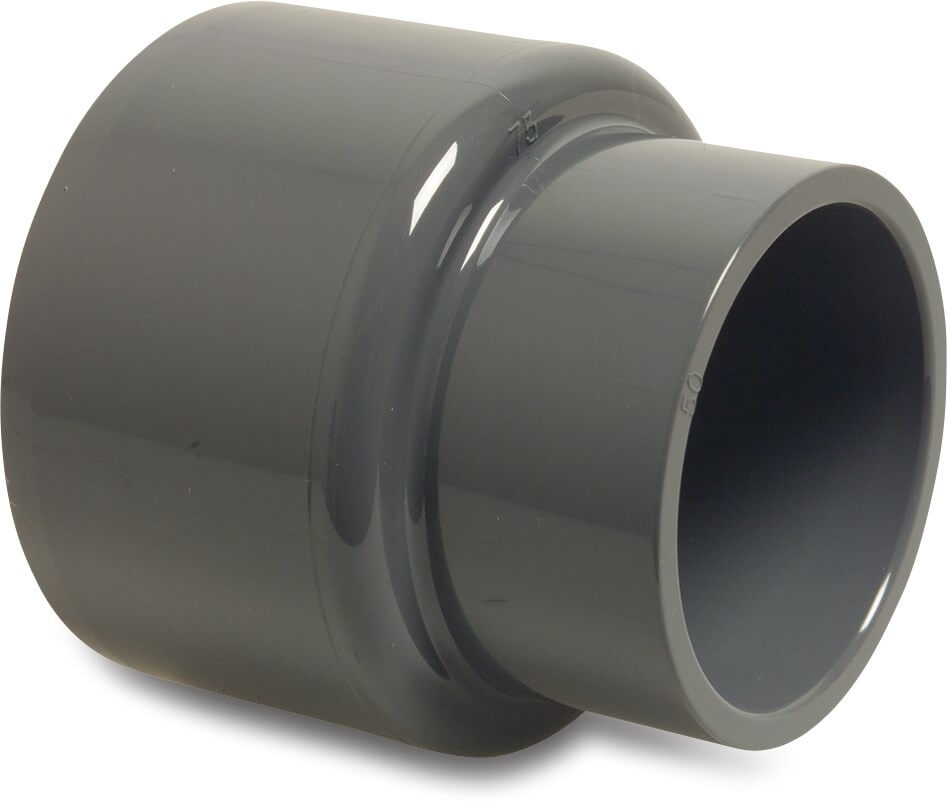 Profec Reducer socket PVC-U 63 mm x 50 mm glue socket 16bar grey