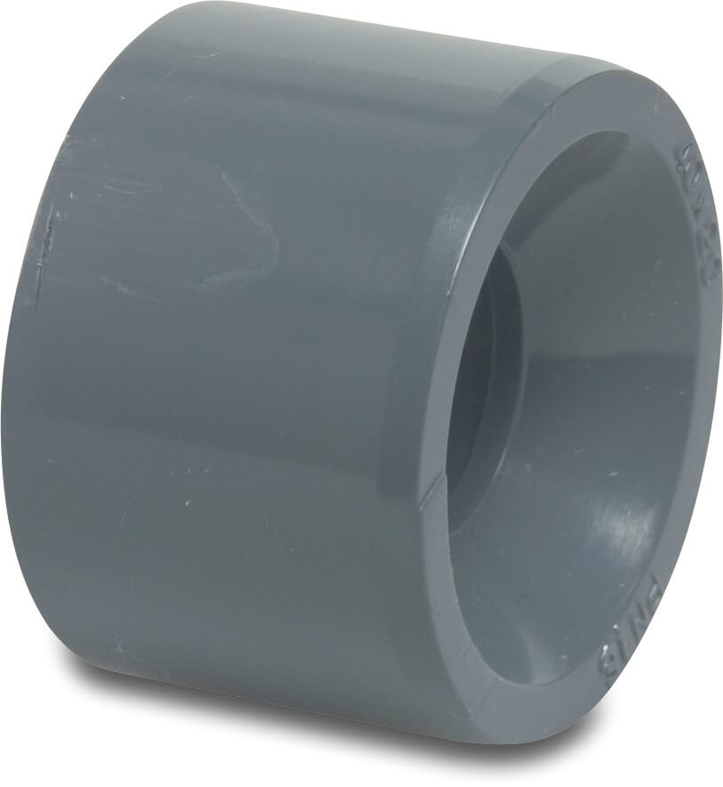 VDL Reducer bush PVC-U 16 mm x 12 mm glue spigot x glue socket 16bar grey