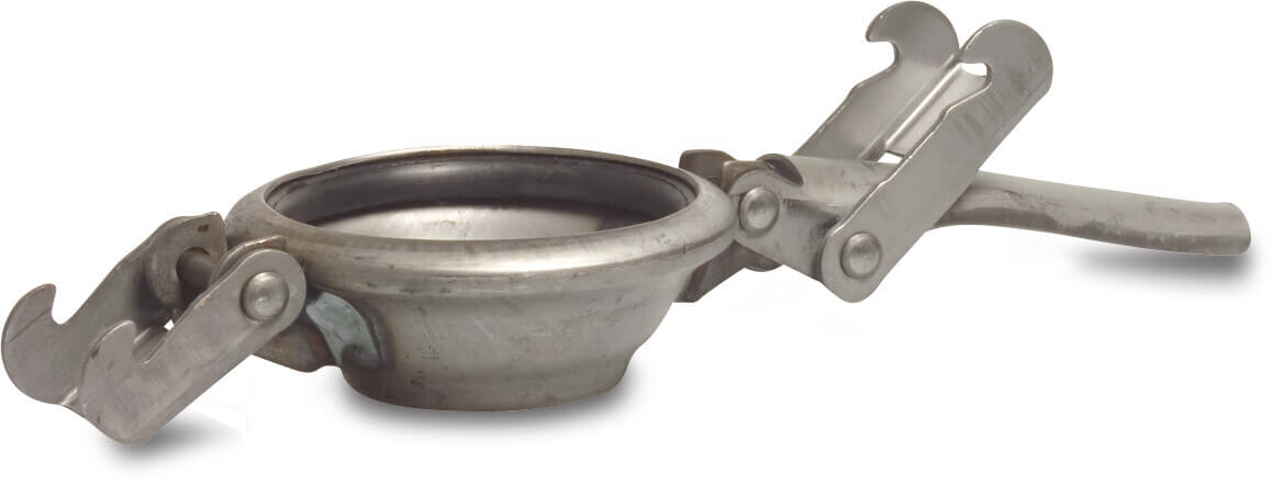 Snelkoppeling staal 100 mm M-deel Italiaans x stomplas type Italiaans