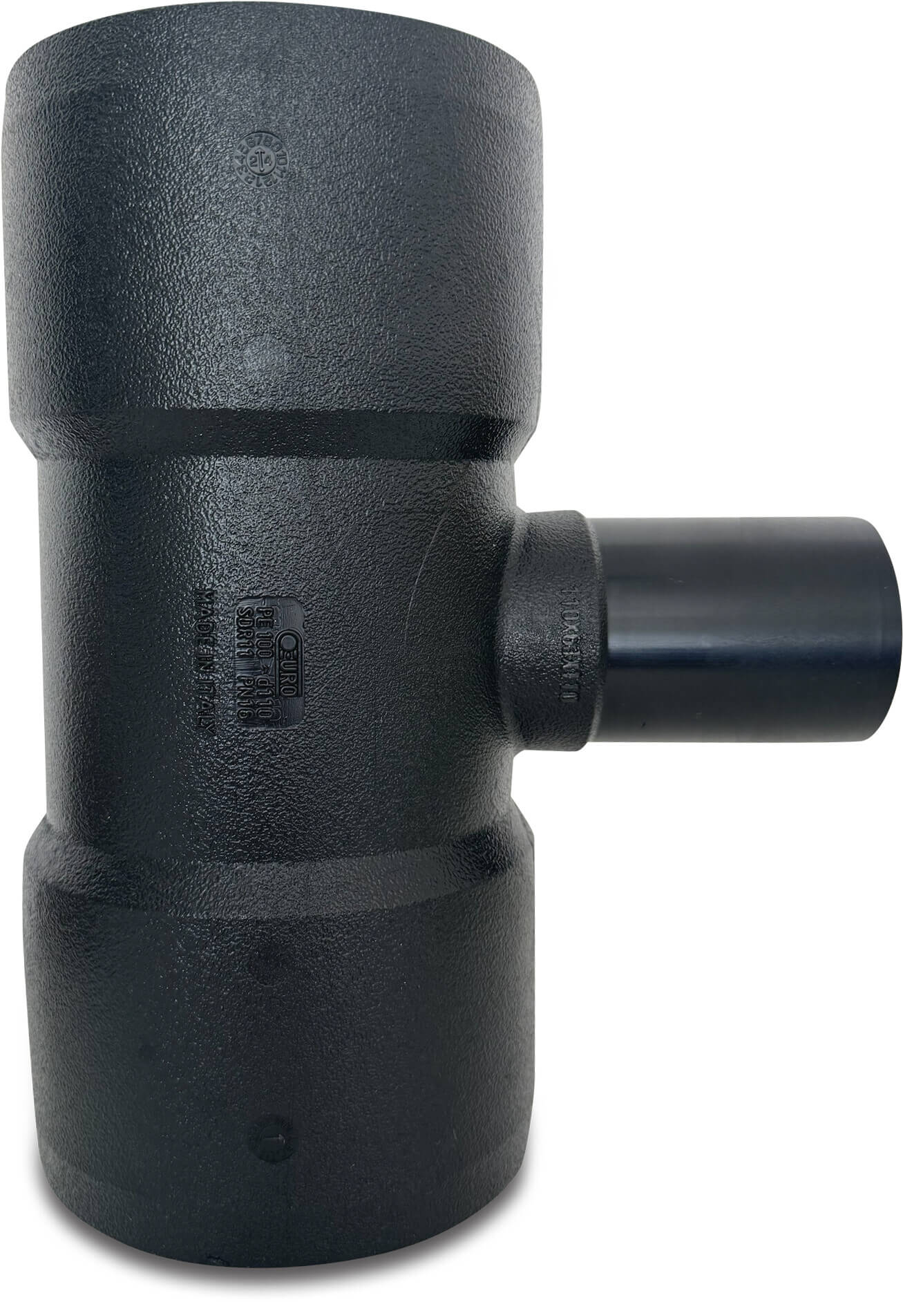 Profec Reduzier T-Stück 90° PE100 110 mm x 90 mm x 110 mm Elektroschweißmuffe SDR11 40VAC 10bar 16bar Schwarz DVGW