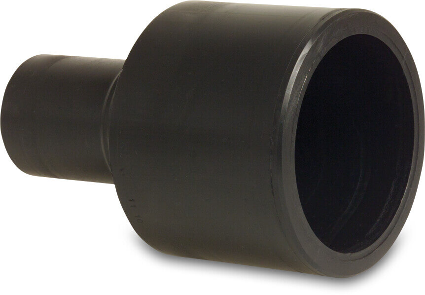 Profec Reducer socket PE100 90 mm x 75 mm spigot SDR17 6bar 10bar black DVGW