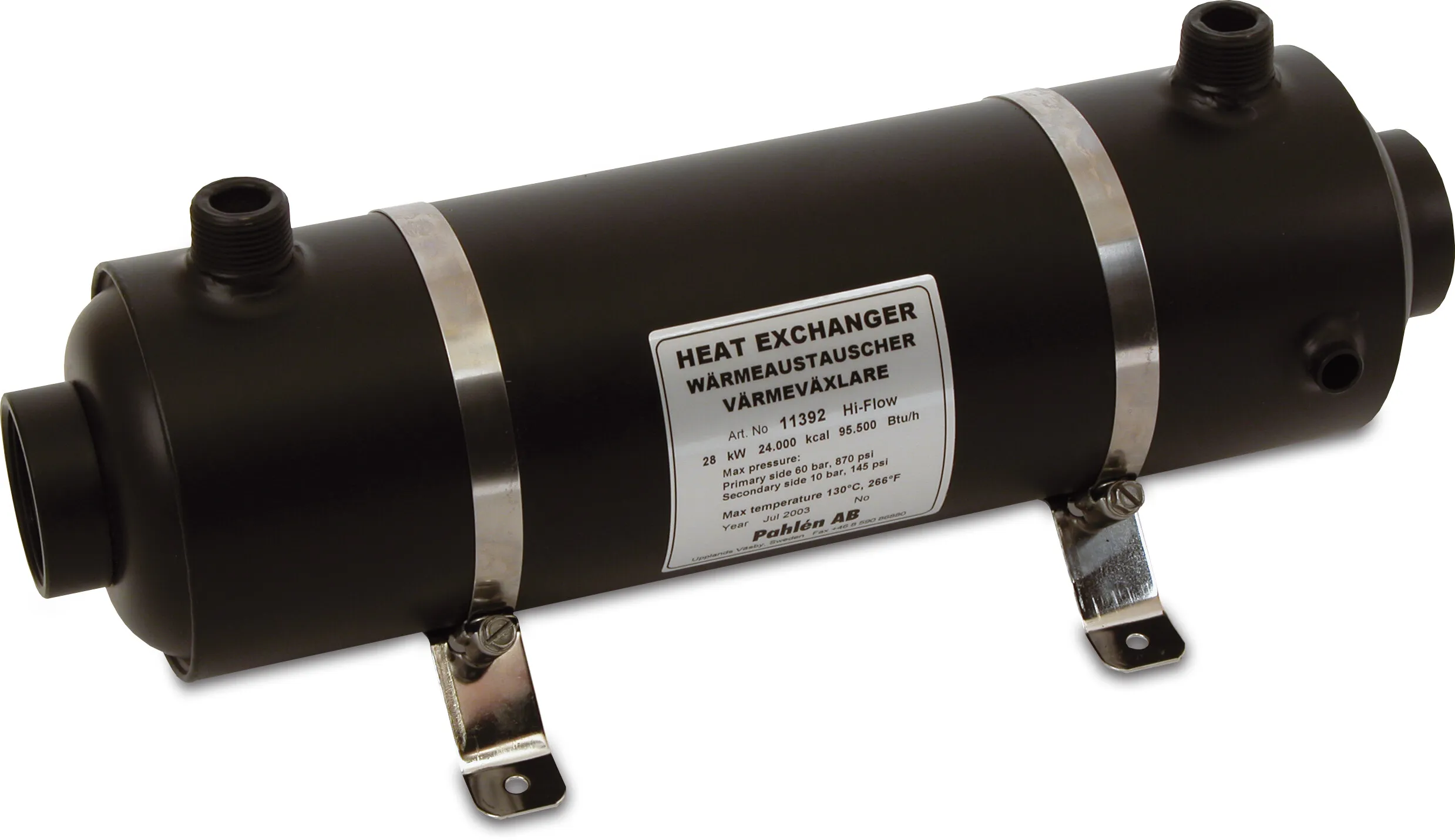 Heat exchanger stainless steel 316 male thread x female thread HF 75