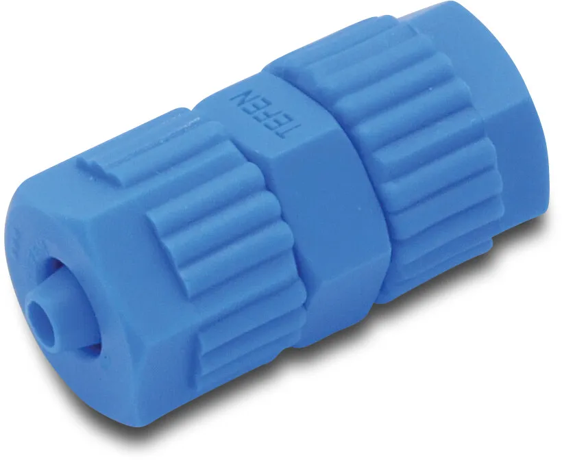 Tefen Schlauchverbinder PA Glasfaserverstärkt 8 mm x 6 mm Tülle 14bar Blau