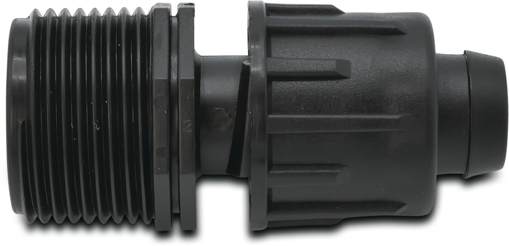 Adaptor PP 3/4" x 17 mm male thread x tape 6bar black