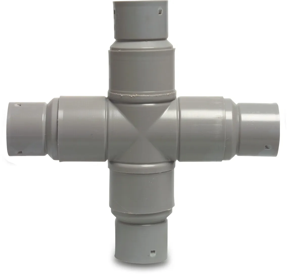 Cross-piece PP 80 mm click socket grey