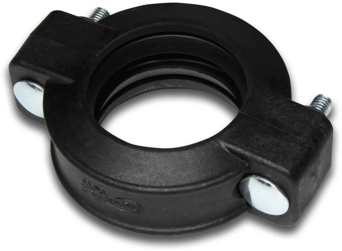 Pipe clamp PA glass fibre reinforced 6"