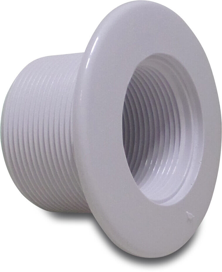 Hayward Inlaatbevestiging ABS 1 1/2" x 2" binnendraad x buitendraad wit betonbaden