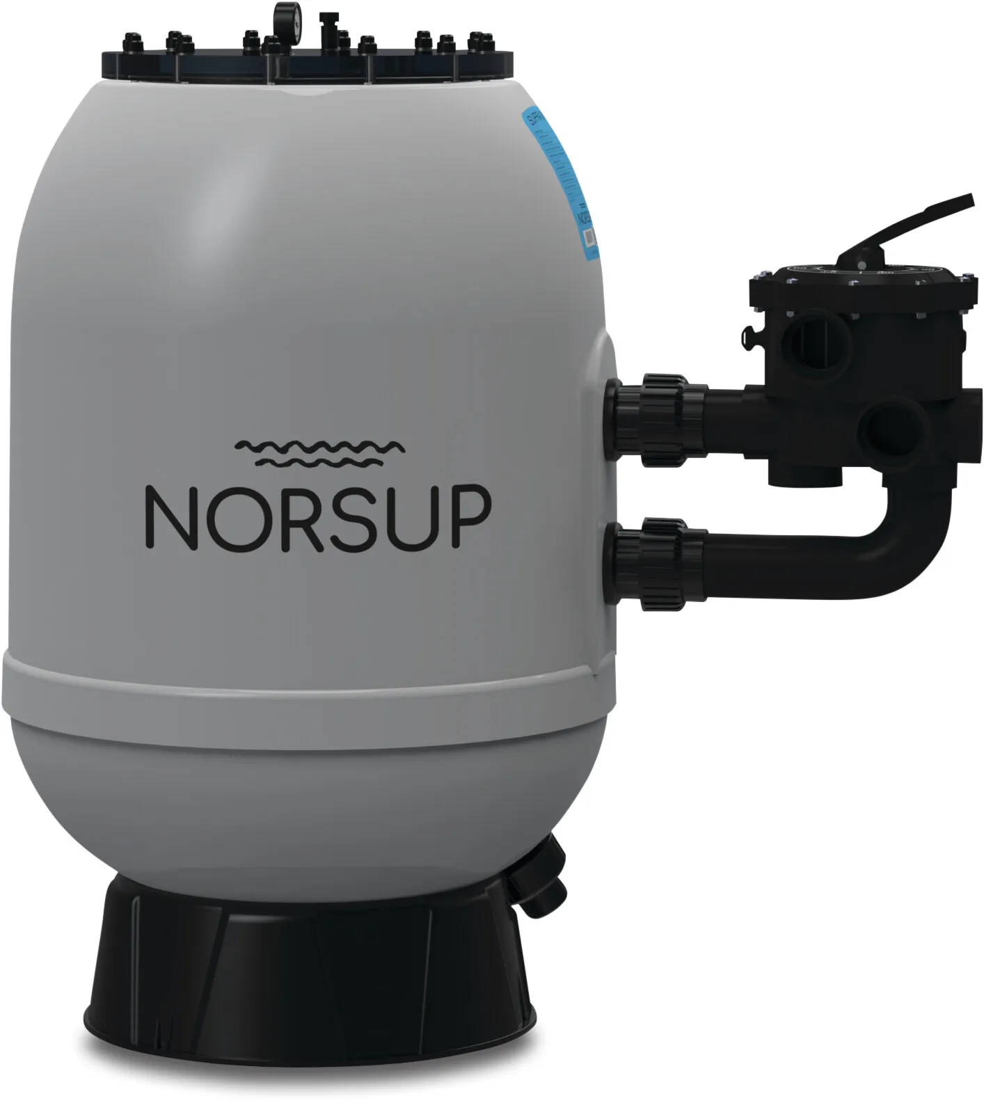 Norsup Sand filter fibreglass reinforced polyester 50 mm glue socket 2,5bar grey type SupraV3 500 SM