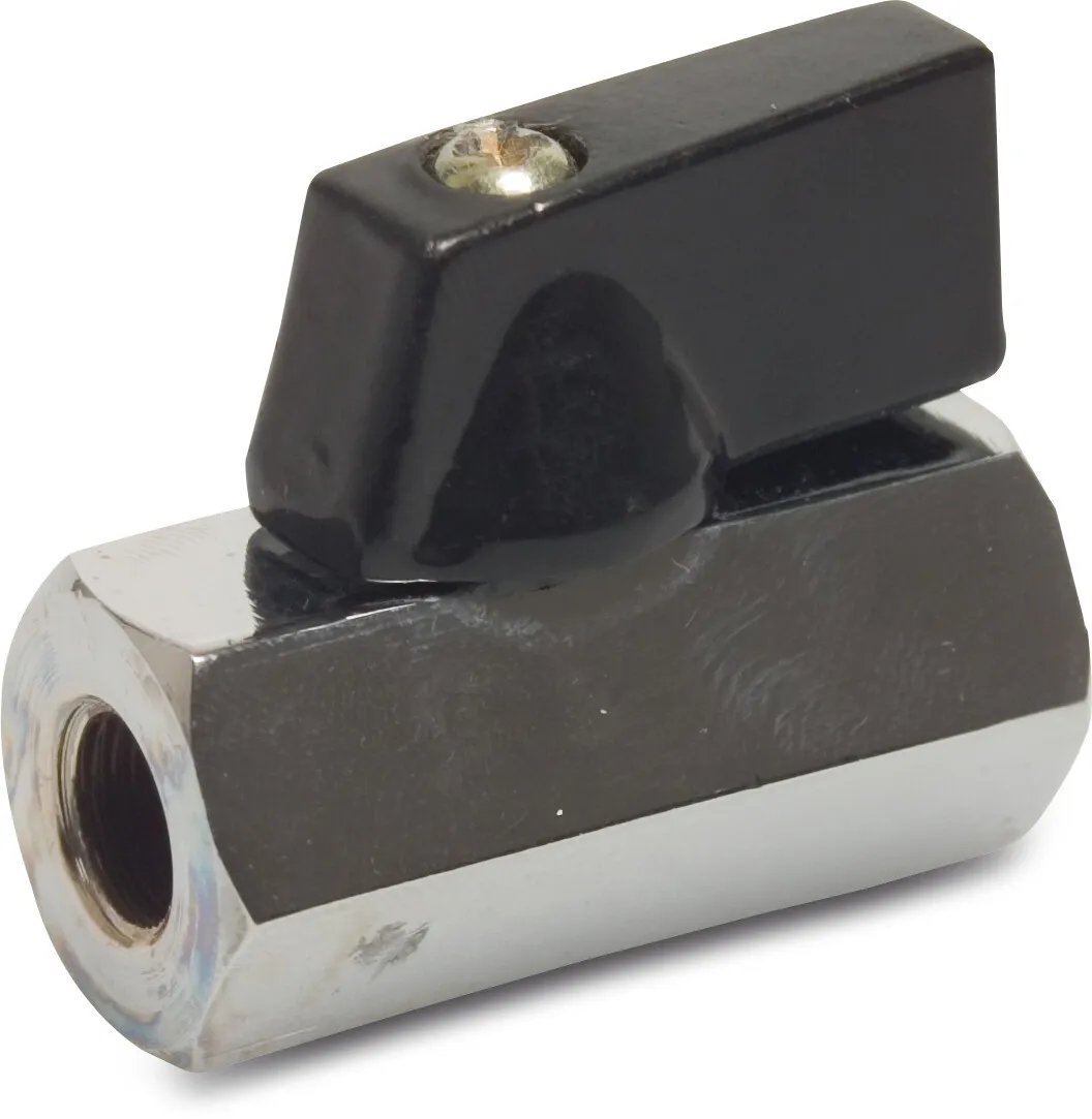 Profec Mini-vanne à boisseau sphérique laiton chromé 1/2" filetage femelle 15bar type 400