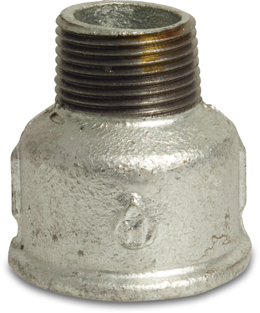 Profec Nr. 246 Reducer socket cast iron galvanised 2 1/2" x 2" female thread x male thread 25bar DVGW