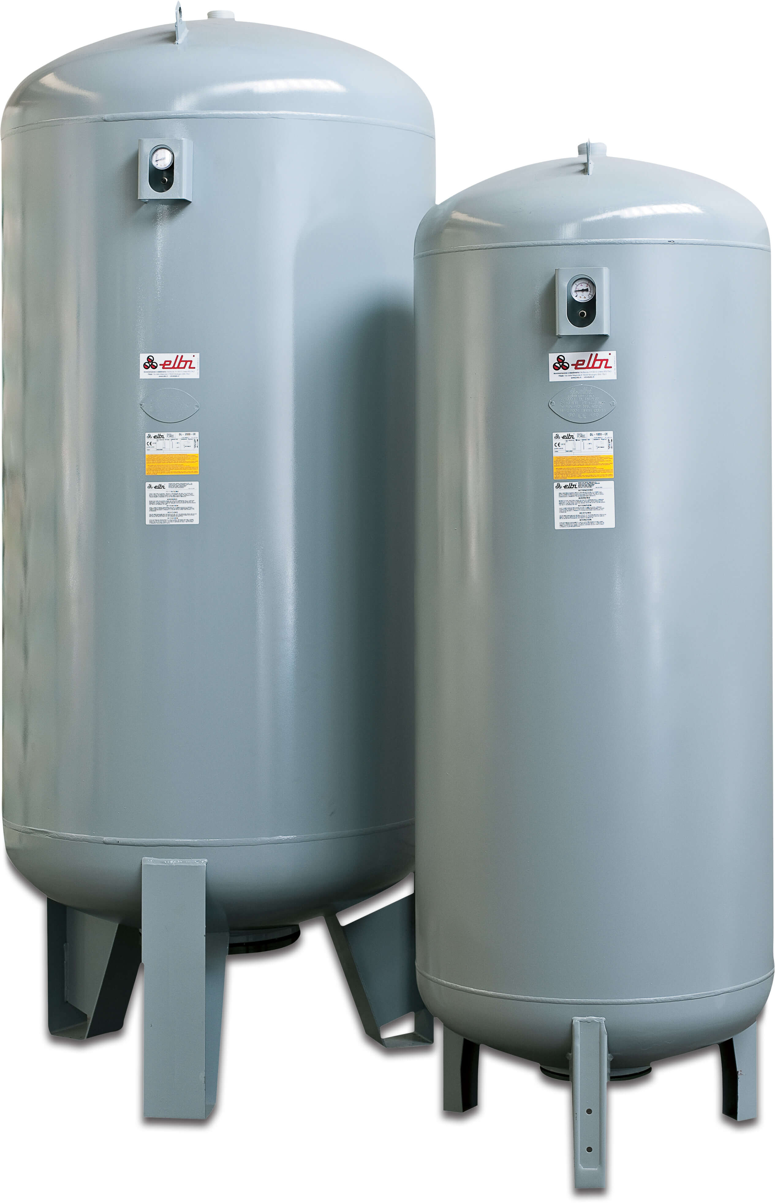 Elbi Membrane pressure tank steel powder coating 2" male thread 10bar 1000ltr type vertical