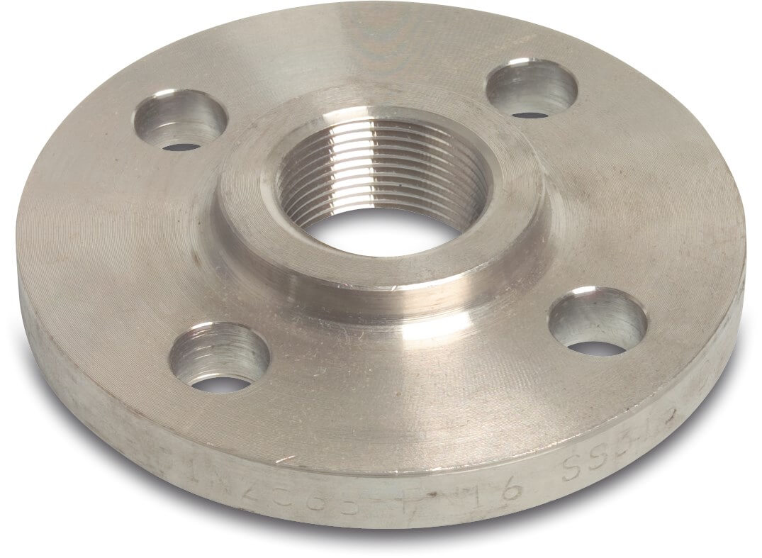 Flange stainless steel 316 DN15 x DN15 x 1/2" DIN flange x female thread 40bar PN40