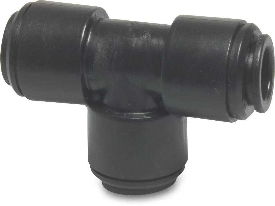 Speedfit T-stykke 90° POM 8 mm indstik 10bar sort type Super