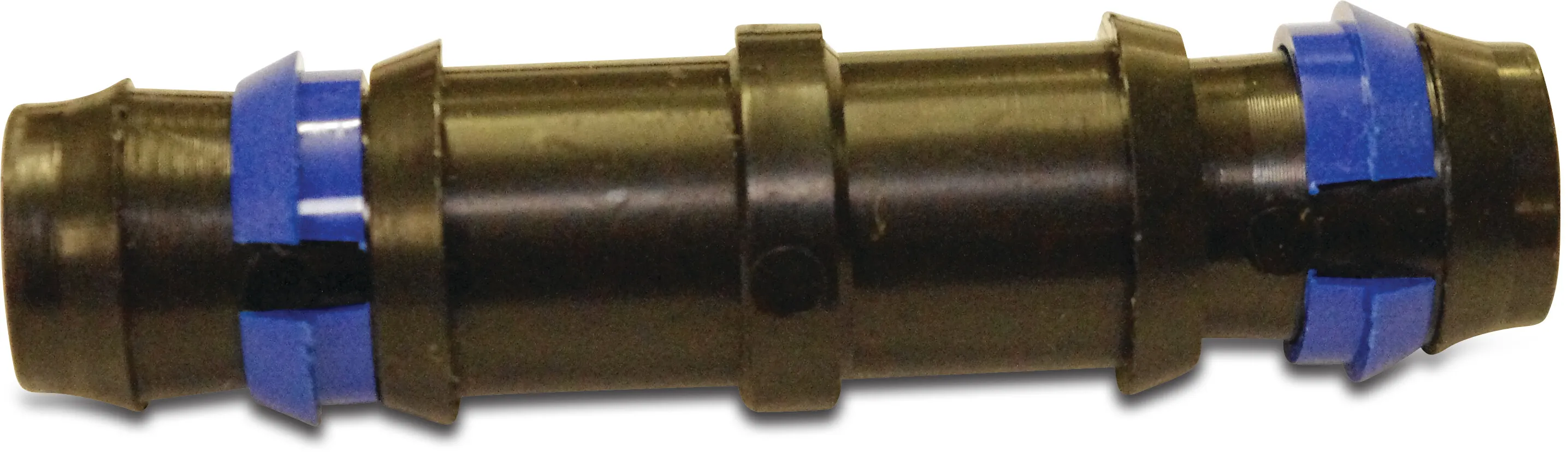 Rak kontakt PP 16 mm hulling 6bar svart type säkerhet