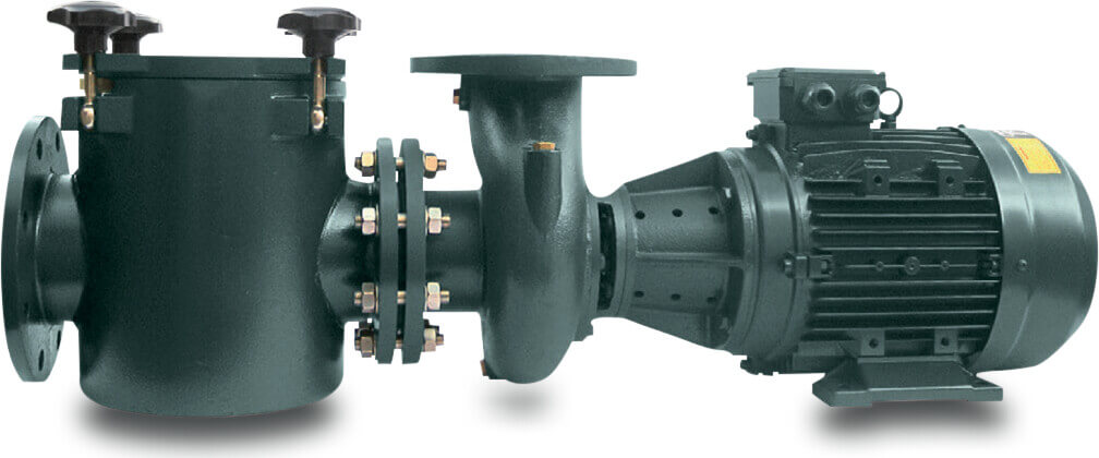 PSH Commercial pool pump Gusseisen DN100 DIN Flansch 7,4A 400/690VAC Schwarz Typ FDN3000-18