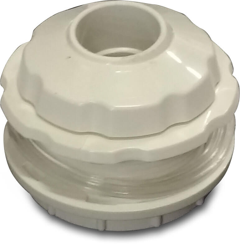Inlet nozzle 1,5" male thread white