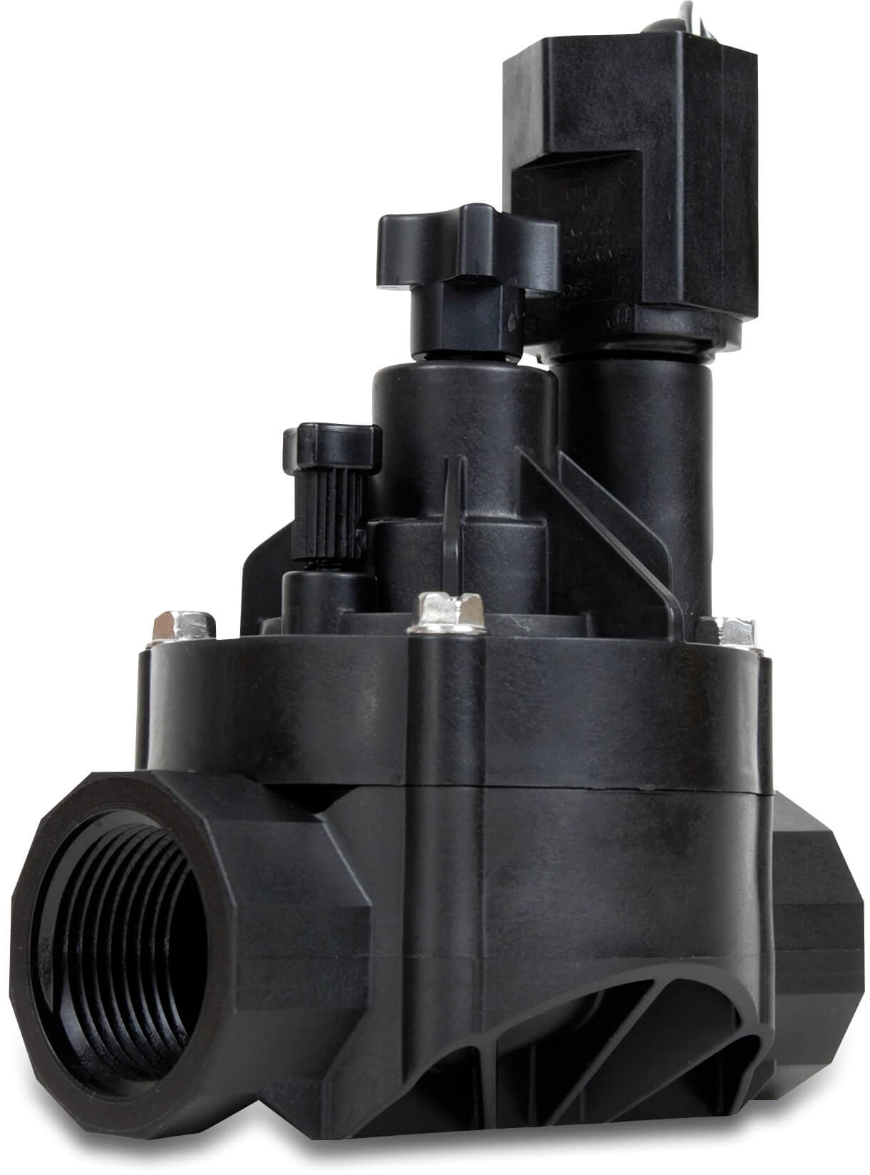 Rain Bird Solenoid valve glass-filled polypropylene 1" female thread 10bar 24VAC black type 100-HVF