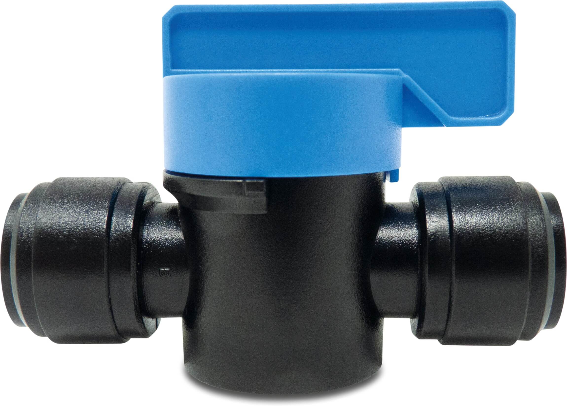 Ball valve POM 6 mm push-in 20bar black WRAS