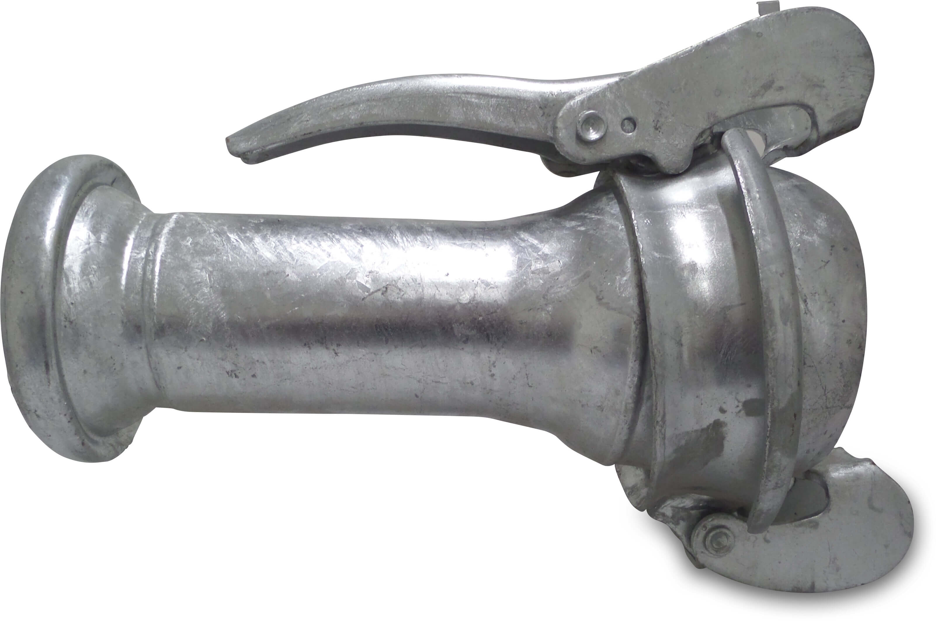 Quick coupler reducer steel galvanised 108 mm x 159 mm female part Bauer x male part Bauer type Bauer S82