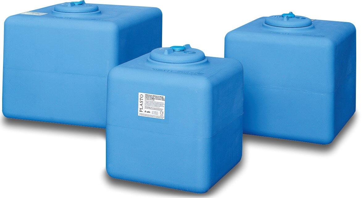 Tank LDPE blue 100ltr type CB square