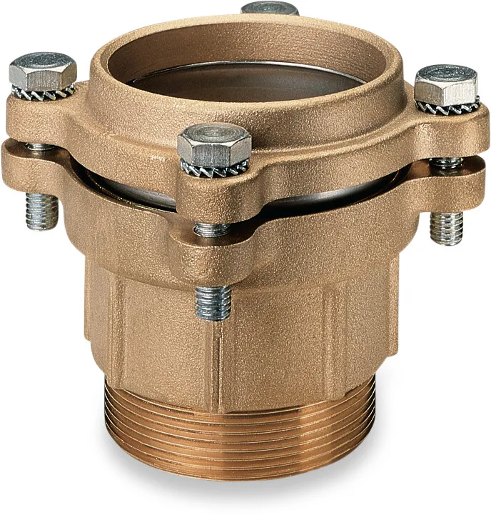 Itap Adaptor socket brass 90 mm x 3" compression x male thread 25bar DN80 DVGW type 015FL