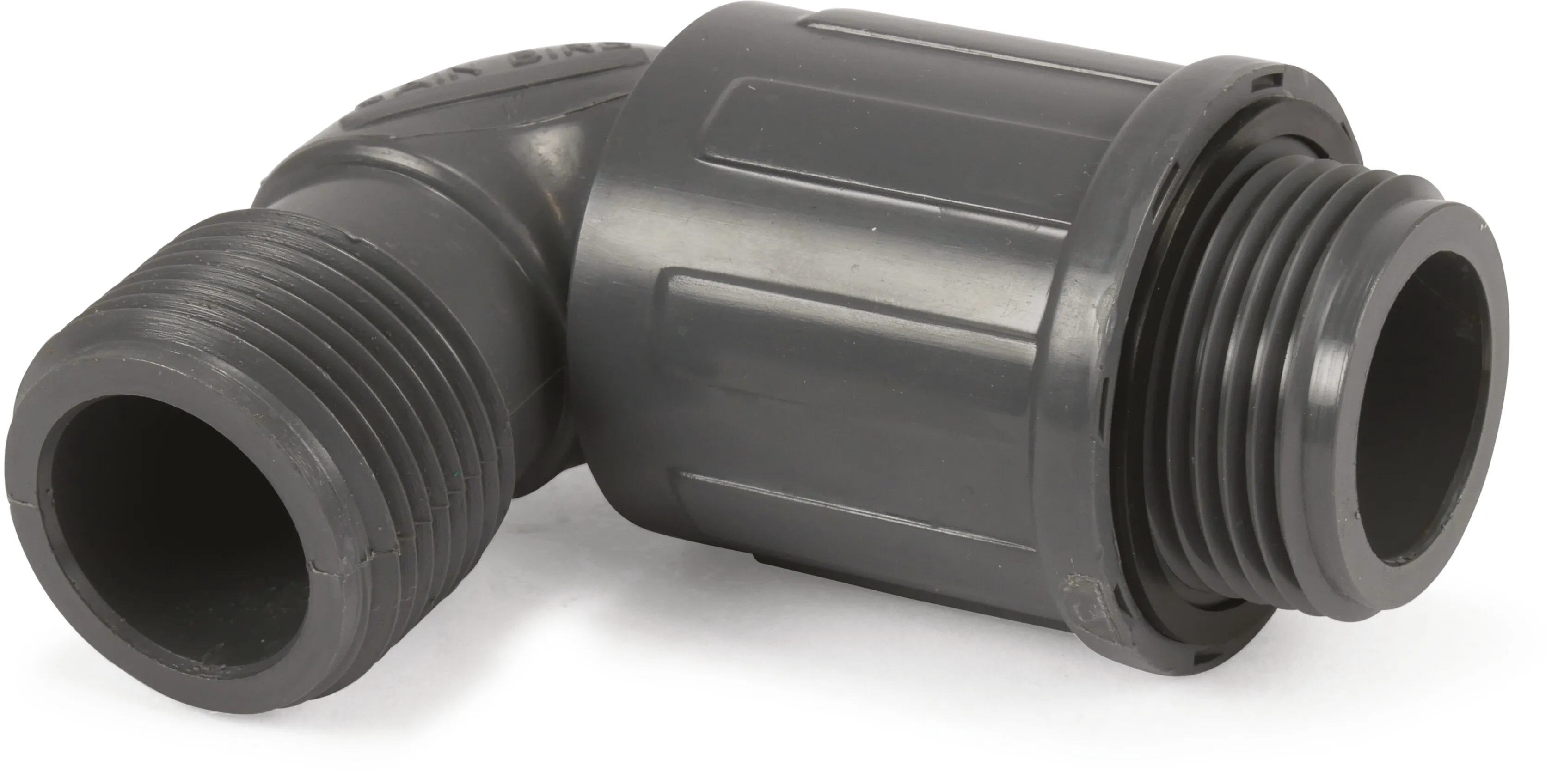 Rain Bird Knie koppeling 90° PVC 1" buitendraad 10bar grijs type RB1306-010