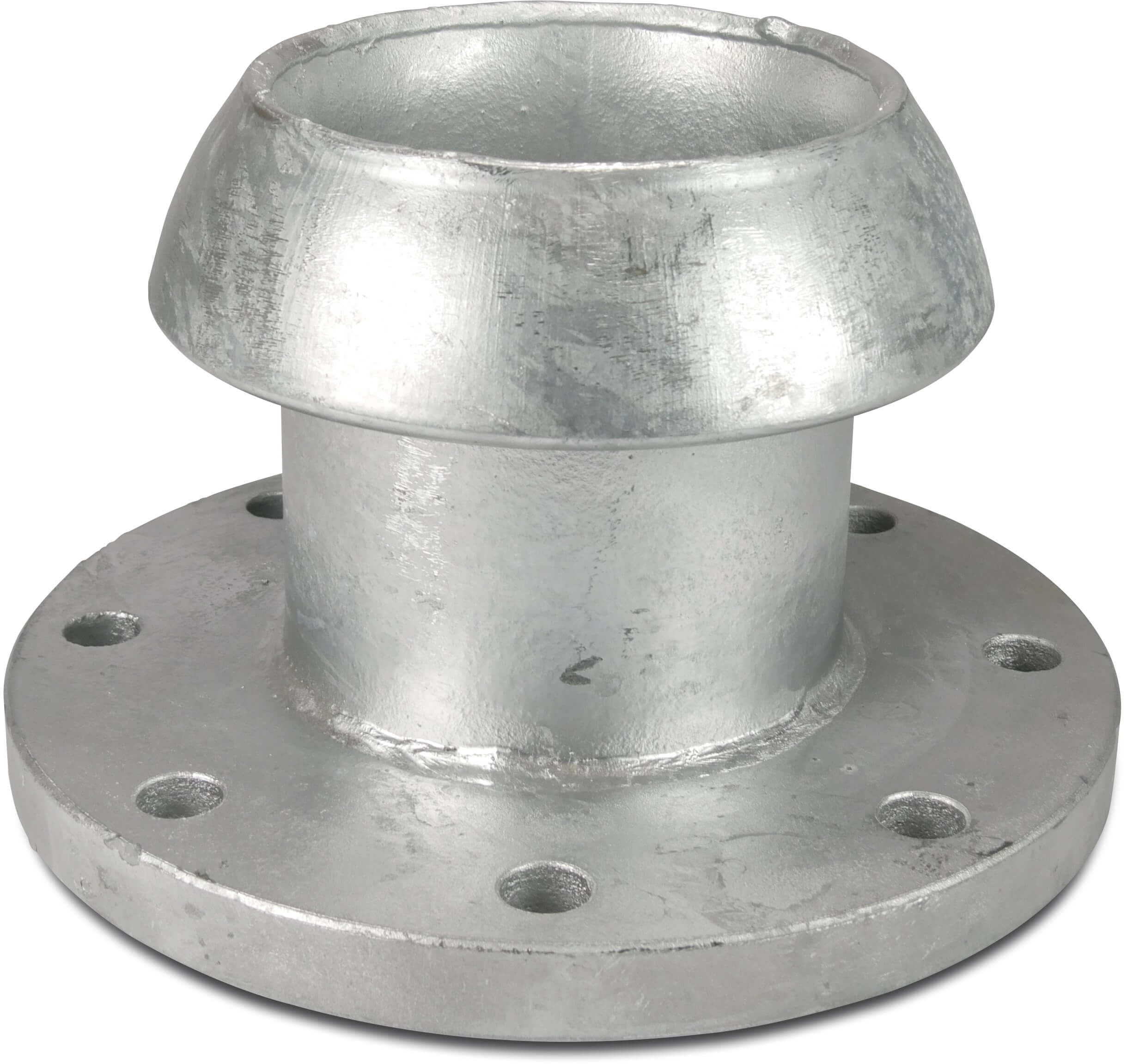 Quick coupler adaptor steel galvanised 108 mm x DN100 male part Perrot x flange PN16 type Perrot