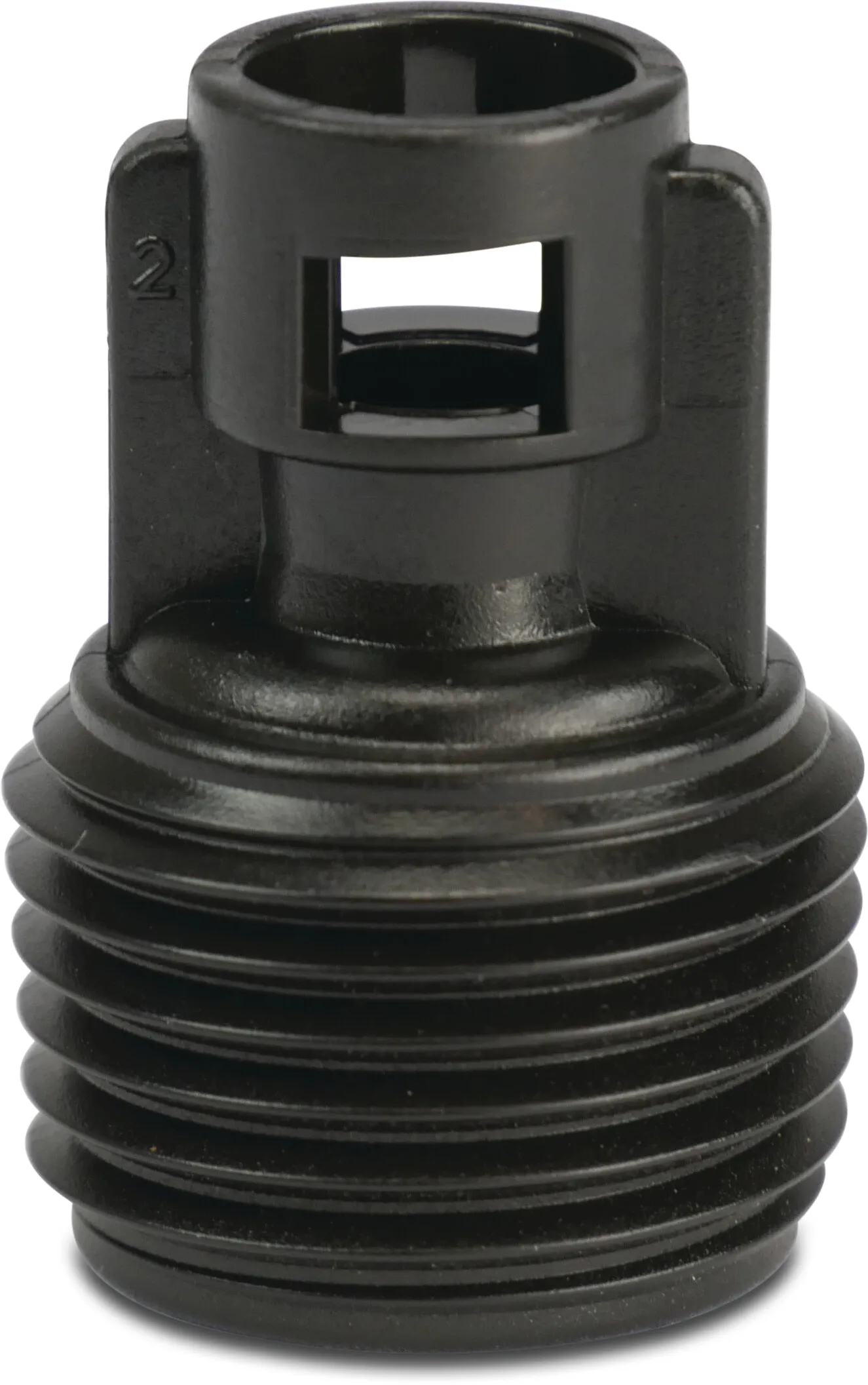 NaanDan Adaptor plastic 1/2" bayonet F x male thread black