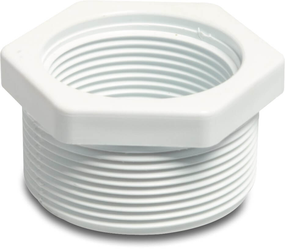 Profec Reducer bush PVC-U 2" x 1 1/2" male thread x female thread 10bar white