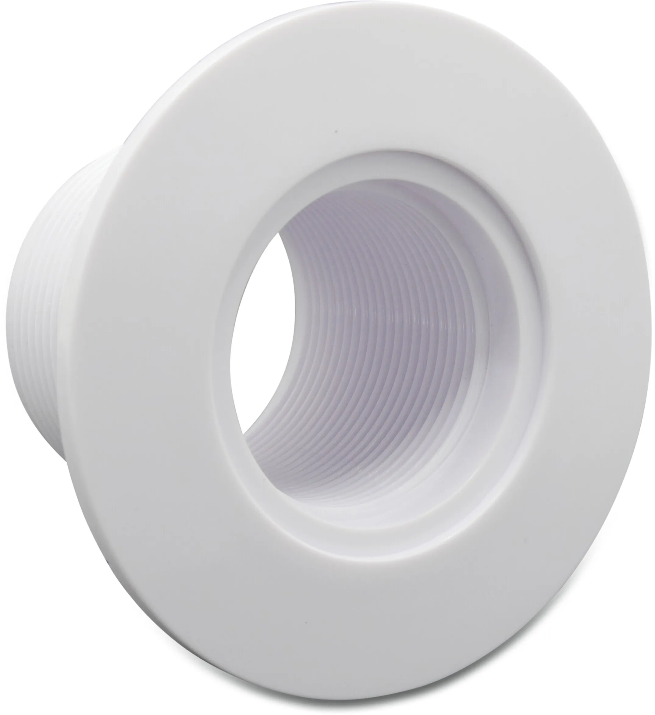 Inlet fitting 2" x 1 1/2" male thread x female thread white