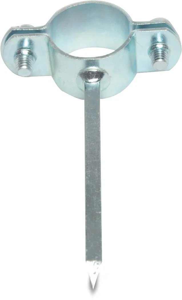 Profec Collier de fixation avec cheville acier galvanisé 2" 57-63 mm