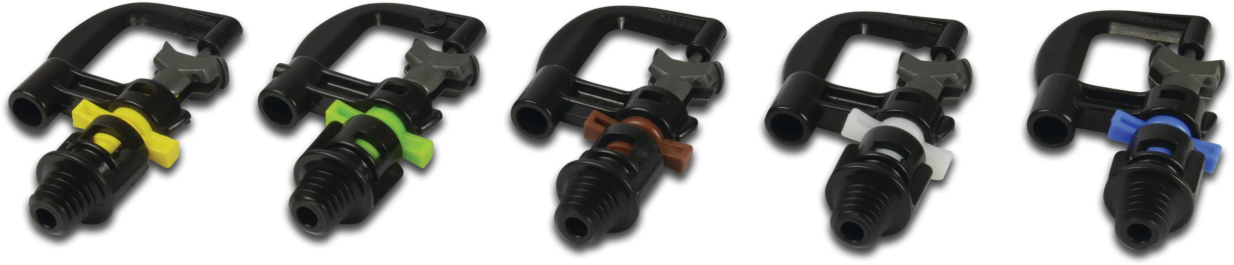 NaanDan Mikrosprinkler plastik 3/8WW udvendig gevind 1,4 mm 360° blå type Hadar - 7110, rotor med ekstra rækkevidde