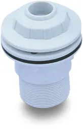 Flotide Justerbart udløb ABS 50 mm x 2" limmuffe x udvendig gevind hvid