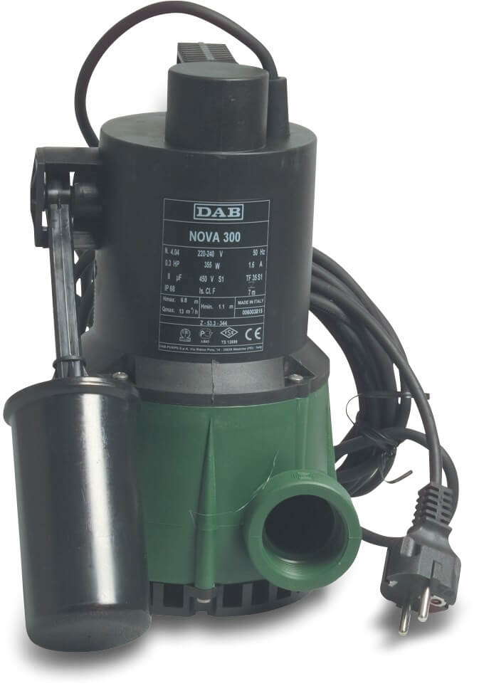 DAB Submersible pump fibre-reinforced plastic 1" female thread 230VAC green type NOVA 200