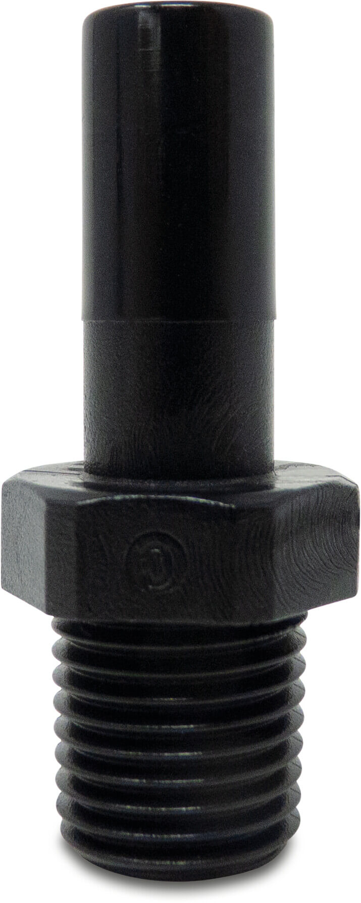 Übergangsverbinder POM 6 mm x 1/8" Stutzen x Außengewinde 20bar Schwarz WRAS Typ Aquaspeed