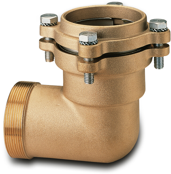 Itap Adaptor elbow 90° brass DVGW 16bar compression x male thread 040FL