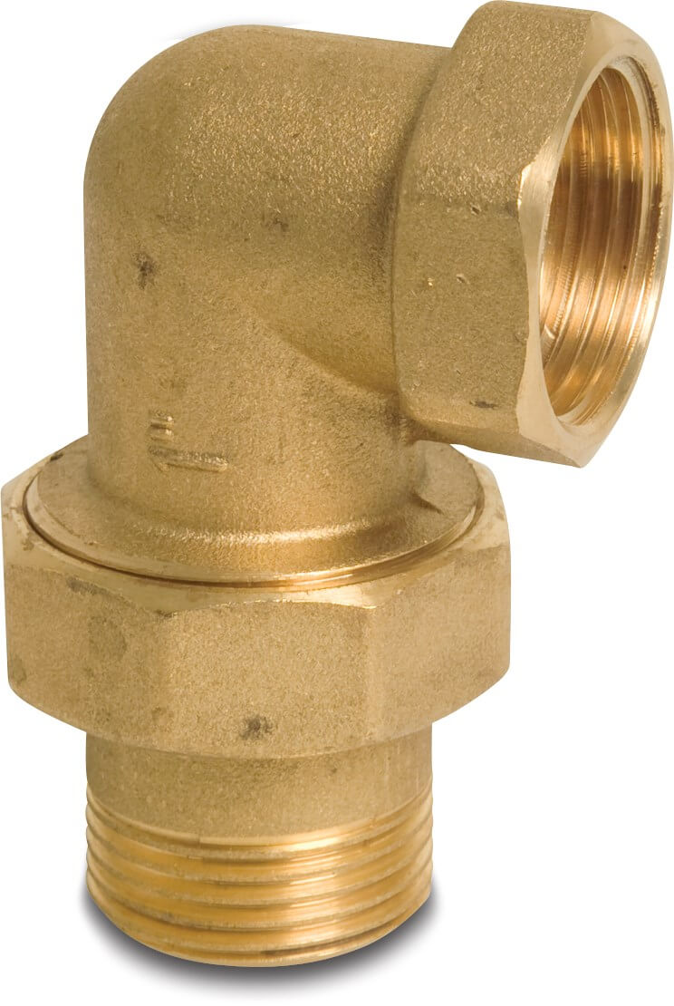 Profec Nr. 956 Union elbow 90° brass 3/8" female thread x male thread 20bar type conical