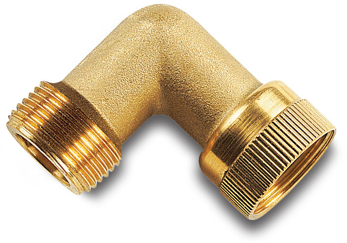 Swivel elbow 90° brass female thread x male thread with O-ring